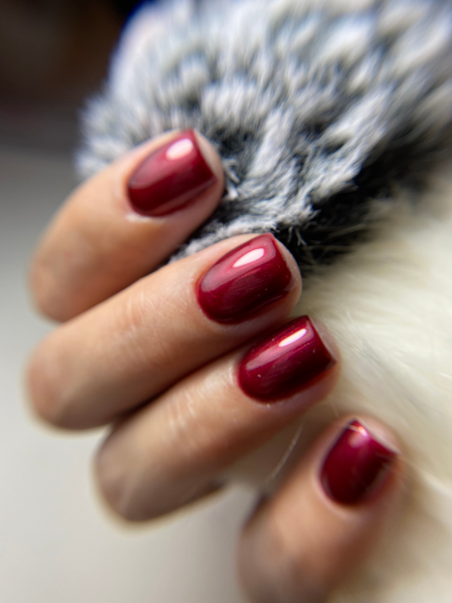 Strong, glossy bio gel nails after a first application